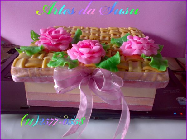 porta jóias com rosas
